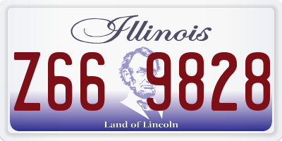 IL license plate Z669828