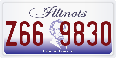 IL license plate Z669830