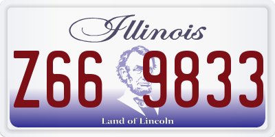 IL license plate Z669833