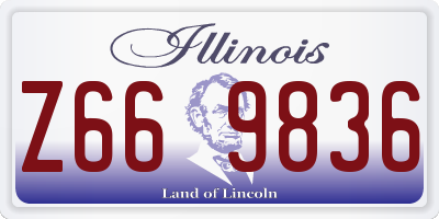 IL license plate Z669836