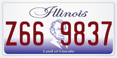 IL license plate Z669837