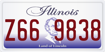 IL license plate Z669838