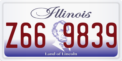 IL license plate Z669839