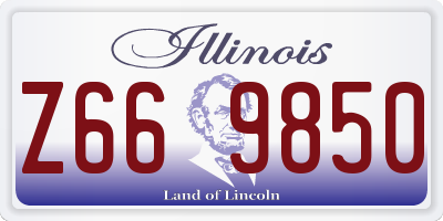 IL license plate Z669850