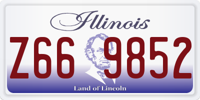 IL license plate Z669852