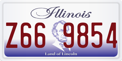 IL license plate Z669854