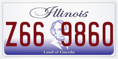 IL license plate Z669860
