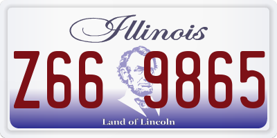 IL license plate Z669865