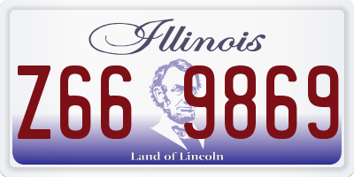 IL license plate Z669869