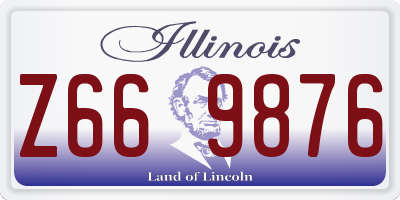 IL license plate Z669876