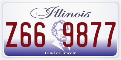 IL license plate Z669877