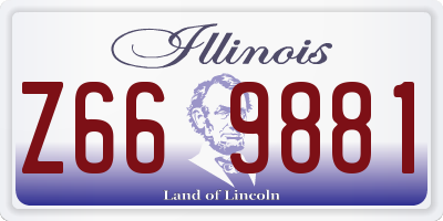 IL license plate Z669881
