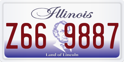 IL license plate Z669887