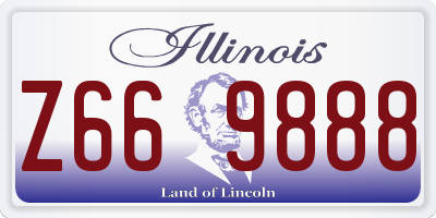 IL license plate Z669888