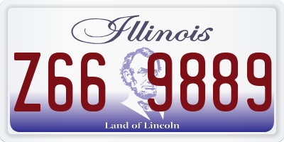 IL license plate Z669889