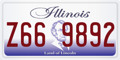 IL license plate Z669892