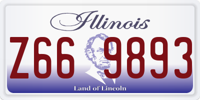 IL license plate Z669893