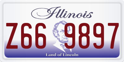 IL license plate Z669897