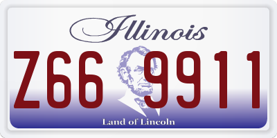 IL license plate Z669911