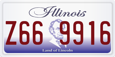 IL license plate Z669916