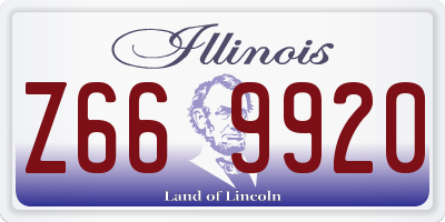 IL license plate Z669920