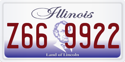 IL license plate Z669922