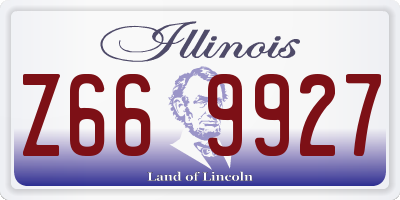 IL license plate Z669927