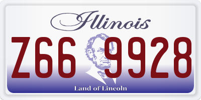 IL license plate Z669928
