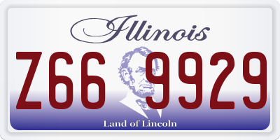 IL license plate Z669929