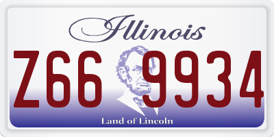 IL license plate Z669934
