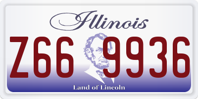 IL license plate Z669936