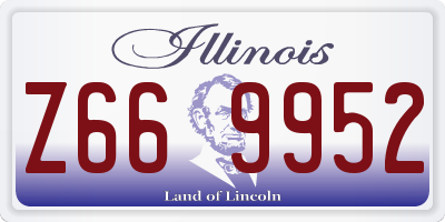 IL license plate Z669952