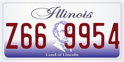 IL license plate Z669954