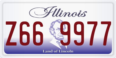 IL license plate Z669977