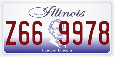 IL license plate Z669978