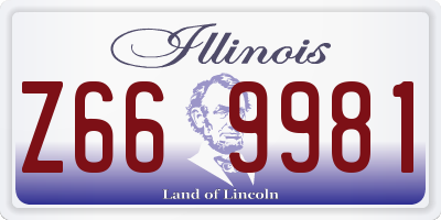 IL license plate Z669981