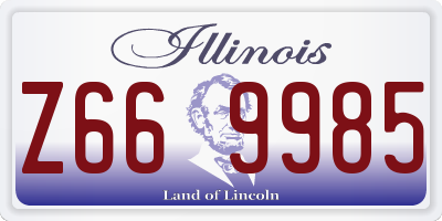 IL license plate Z669985
