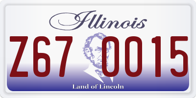 IL license plate Z670015