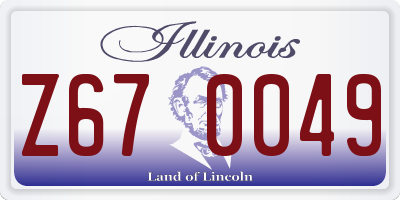 IL license plate Z670049