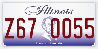 IL license plate Z670055