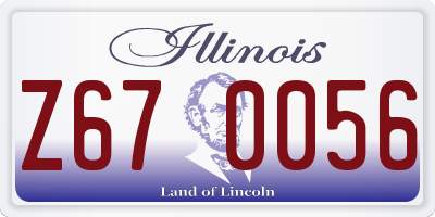 IL license plate Z670056