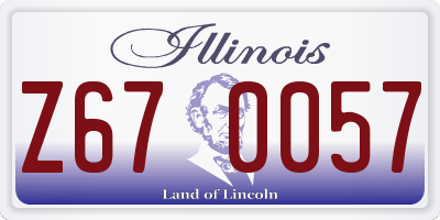 IL license plate Z670057