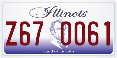 IL license plate Z670061