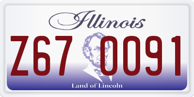 IL license plate Z670091