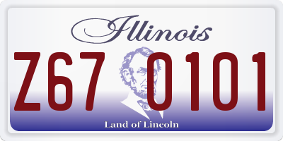 IL license plate Z670101