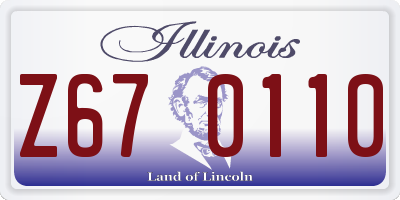 IL license plate Z670110