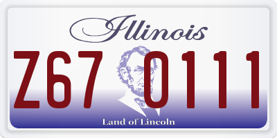 IL license plate Z670111