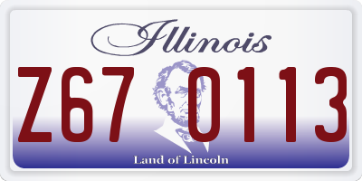 IL license plate Z670113