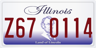 IL license plate Z670114