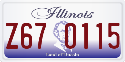 IL license plate Z670115